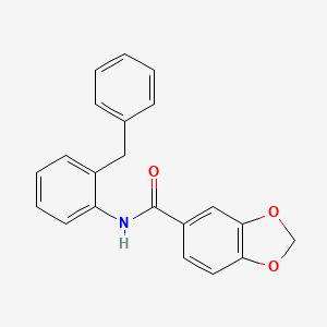 molecular formula C21H17NO3 B3489397 N-(2-benzylphenyl)-1,3-benzodioxole-5-carboxamide 