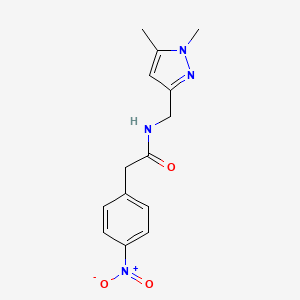 N-[(1,5-dimethyl-1H-pyrazol-3-yl)methyl]-2-(4-nitrophenyl)acetamide