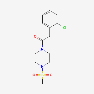 2-(2-CHLOROPHENYL)-1-[4-(METHYLSULFONYL)PIPERAZINO]-1-ETHANONE