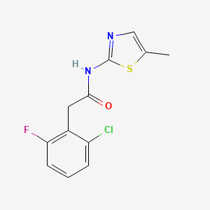 2-(2-chloro-6-fluorophenyl)-N-(5-methyl-1,3-thiazol-2-yl)acetamide