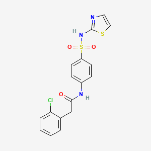 molecular formula C17H14ClN3O3S2 B3489438 2-(2-CHLOROPHENYL)-N-{4-[(13-THIAZOL-2-YL)SULFAMOYL]PHENYL}ACETAMIDE 