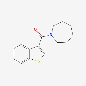 molecular formula C15H17NOS B3489449 1-AZEPANYL(1-BENZOTHIOPHEN-3-YL)METHANONE 