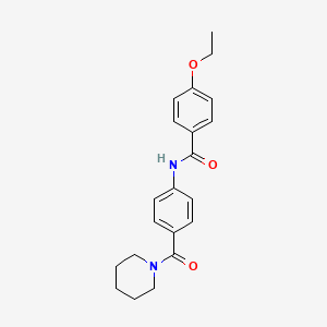 molecular formula C21H24N2O3 B3489457 4-ETHOXY-N-[4-(PIPERIDINE-1-CARBONYL)PHENYL]BENZAMIDE 