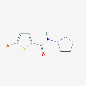 molecular formula C10H12BrNOS B3489478 5-bromo-N-cyclopentylthiophene-2-carboxamide 