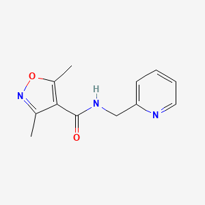 3,5-dimethyl-N-(2-pyridinylmethyl)-4-isoxazolecarboxamide