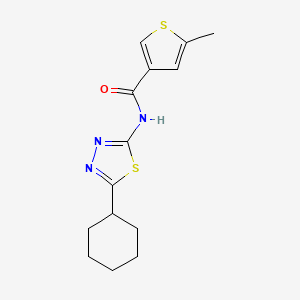 N-(5-cyclohexyl-1,3,4-thiadiazol-2-yl)-5-methyl-3-thiophenecarboxamide