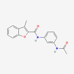 N-(3-acetamidophenyl)-3-methyl-1-benzofuran-2-carboxamide