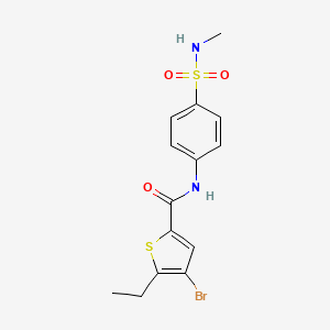 4-bromo-5-ethyl-N-[4-(methylsulfamoyl)phenyl]thiophene-2-carboxamide