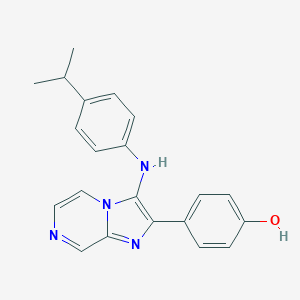 4-(3-{[4-(Propan-2-yl)phenyl]amino}imidazo[1,2-a]pyrazin-2-yl)phenol