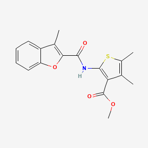 methyl 4,5-dimethyl-2-{[(3-methyl-1-benzofuran-2-yl)carbonyl]amino}-3-thiophenecarboxylate