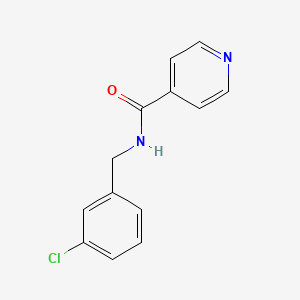 N-[(3-chlorophenyl)methyl]pyridine-4-carboxamide