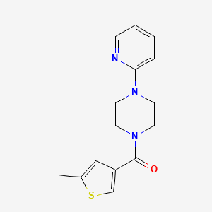 molecular formula C15H17N3OS B3489596 (5-METHYL-3-THIENYL)[4-(2-PYRIDYL)PIPERAZINO]METHANONE 