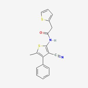 N-(3-cyano-5-methyl-4-phenyl-2-thienyl)-2-(2-thienyl)acetamide