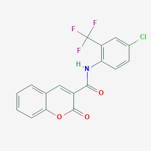 N-[4-chloro-2-(trifluoromethyl)phenyl]-2-oxo-2H-chromene-3-carboxamide