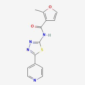 2-methyl-N-[5-(pyridin-4-yl)-1,3,4-thiadiazol-2-yl]furan-3-carboxamide