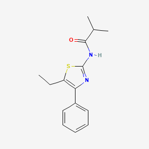 molecular formula C15H18N2OS B3489652 N-(5-ethyl-4-phenyl-1,3-thiazol-2-yl)-2-methylpropanamide 