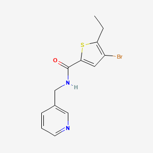 molecular formula C13H13BrN2OS B3489655 4-bromo-5-ethyl-N-(3-pyridinylmethyl)-2-thiophenecarboxamide 