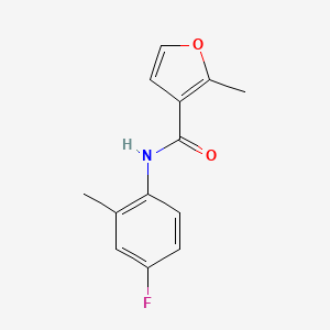 molecular formula C13H12FNO2 B3489675 N-(4-fluoro-2-methylphenyl)-2-methylfuran-3-carboxamide 