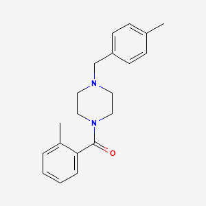 molecular formula C20H24N2O B3489686 [4-(4-METHYLBENZYL)PIPERAZINO](2-METHYLPHENYL)METHANONE 