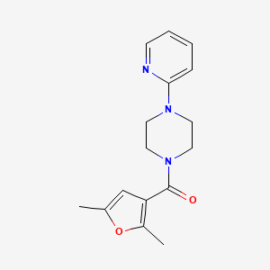 molecular formula C16H19N3O2 B3489714 (2,5-DIMETHYL-3-FURYL)[4-(2-PYRIDYL)PIPERAZINO]METHANONE 