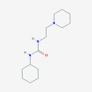 molecular formula C14H27N3O B3489715 N-CYCLOHEXYL-N'-(2-PIPERIDINOETHYL)UREA 