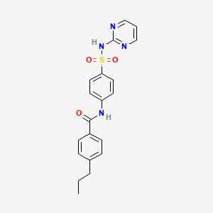 4-propyl-N-[4-(pyrimidin-2-ylsulfamoyl)phenyl]benzamide