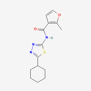 N-(5-cyclohexyl-1,3,4-thiadiazol-2-yl)-2-methyl-3-furamide