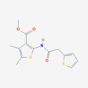 methyl 4,5-dimethyl-2-(2-(thiophen-2-yl)acetamido)thiophene-3-carboxylate