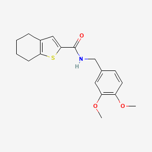 molecular formula C18H21NO3S B3489758 N-(3,4-dimethoxybenzyl)-4,5,6,7-tetrahydro-1-benzothiophene-2-carboxamide 