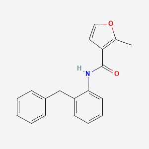 molecular formula C19H17NO2 B3489765 N-(2-benzylphenyl)-2-methylfuran-3-carboxamide 