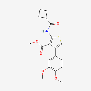 molecular formula C19H21NO5S B3489776 METHYL 2-CYCLOBUTANEAMIDO-4-(3,4-DIMETHOXYPHENYL)THIOPHENE-3-CARBOXYLATE 