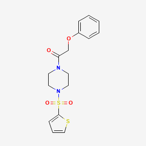 molecular formula C16H18N2O4S2 B3489791 2-PHENOXY-1-[4-(2-THIENYLSULFONYL)PIPERAZINO]-1-ETHANONE 