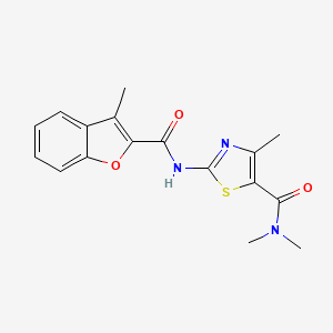 N,N,4-trimethyl-2-{[(3-methyl-1-benzofuran-2-yl)carbonyl]amino}-1,3-thiazole-5-carboxamide