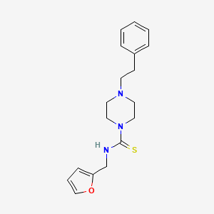 N-(2-furylmethyl)-4-(2-phenylethyl)-1-piperazinecarbothioamide