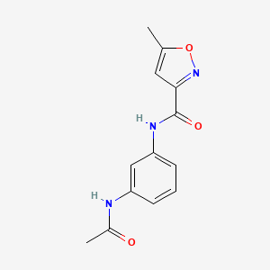 molecular formula C13H13N3O3 B3489812 N-(3-ACETAMIDOPHENYL)-5-METHYL-12-OXAZOLE-3-CARBOXAMIDE 