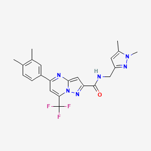 5-(3,4-dimethylphenyl)-N-[(1,5-dimethyl-1H-pyrazol-3-yl)methyl]-7-(trifluoromethyl)pyrazolo[1,5-a]pyrimidine-2-carboxamide