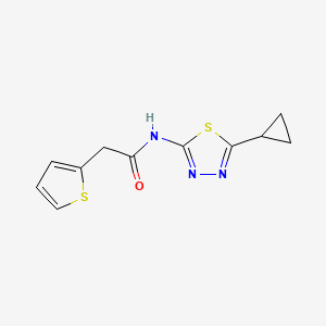 N-(5-cyclopropyl-1,3,4-thiadiazol-2-yl)-2-(2-thienyl)acetamide