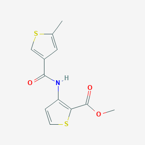 molecular formula C12H11NO3S2 B3489835 methyl 3-{[(5-methyl-3-thienyl)carbonyl]amino}-2-thiophenecarboxylate 