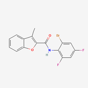 N-(2-bromo-4,6-difluorophenyl)-3-methyl-1-benzofuran-2-carboxamide