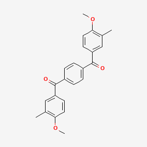 molecular formula C24H22O4 B3489858 [4-(4-methoxy-3-methylbenzoyl)phenyl](4-methoxy-3-methylphenyl)methanone CAS No. 5317-67-9