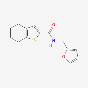 molecular formula C14H15NO2S B3489871 N-(2-furylmethyl)-4,5,6,7-tetrahydro-1-benzothiophene-2-carboxamide 