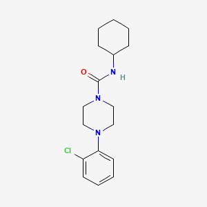 4-(2-chlorophenyl)-N-cyclohexylpiperazine-1-carboxamide