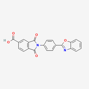 2-[4-(1,3-benzoxazol-2-yl)phenyl]-1,3-dioxo-5-isoindolinecarboxylic acid