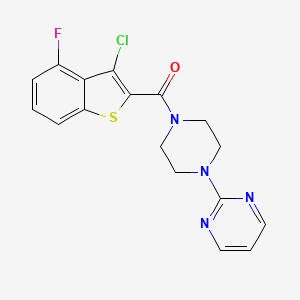 2-{4-[(3-chloro-4-fluoro-1-benzothien-2-yl)carbonyl]-1-piperazinyl}pyrimidine