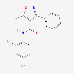 N-(4-bromo-2-chlorophenyl)-5-methyl-3-phenyl-1,2-oxazole-4-carboxamide