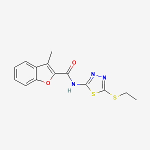 N-[5-(ethylsulfanyl)-1,3,4-thiadiazol-2-yl]-3-methyl-1-benzofuran-2-carboxamide