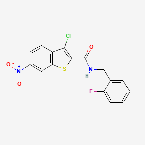 3-chloro-N-(2-fluorobenzyl)-6-nitro-1-benzothiophene-2-carboxamide