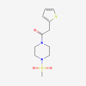 1-[4-(METHYLSULFONYL)PIPERAZINO]-2-(2-THIENYL)-1-ETHANONE