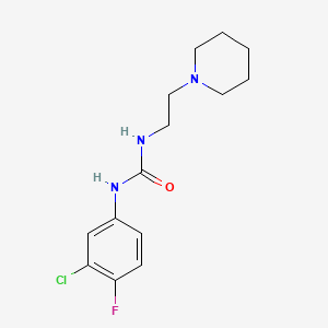 N-(3-CHLORO-4-FLUOROPHENYL)-N'-(2-PIPERIDINOETHYL)UREA