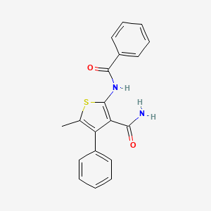 molecular formula C19H16N2O2S B3490022 2-(benzoylamino)-5-methyl-4-phenyl-3-thiophenecarboxamide 